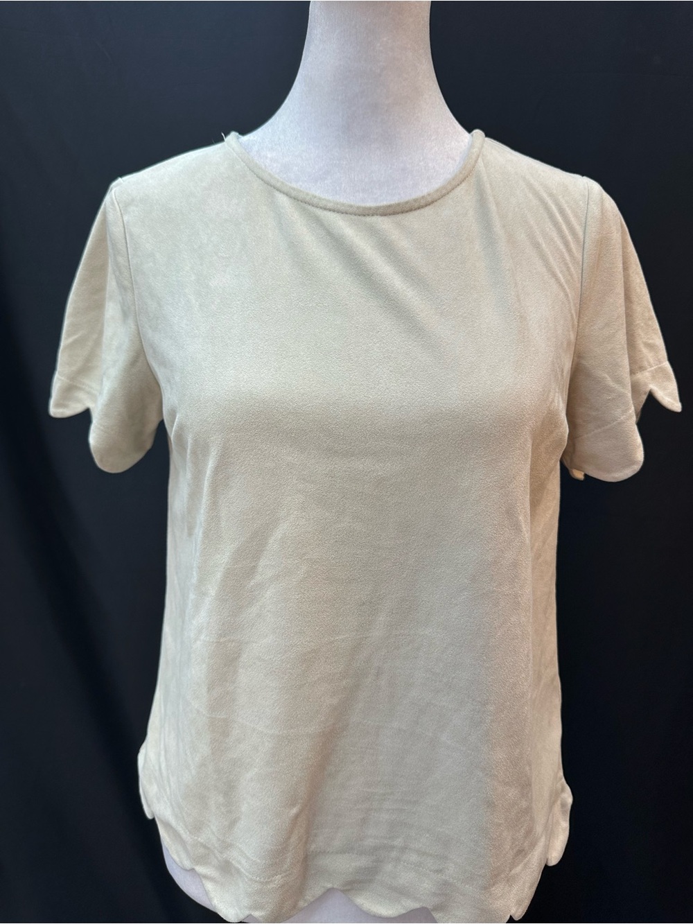 Monteau Los Angeles Short Sleeve Cream Crewneck Tee S